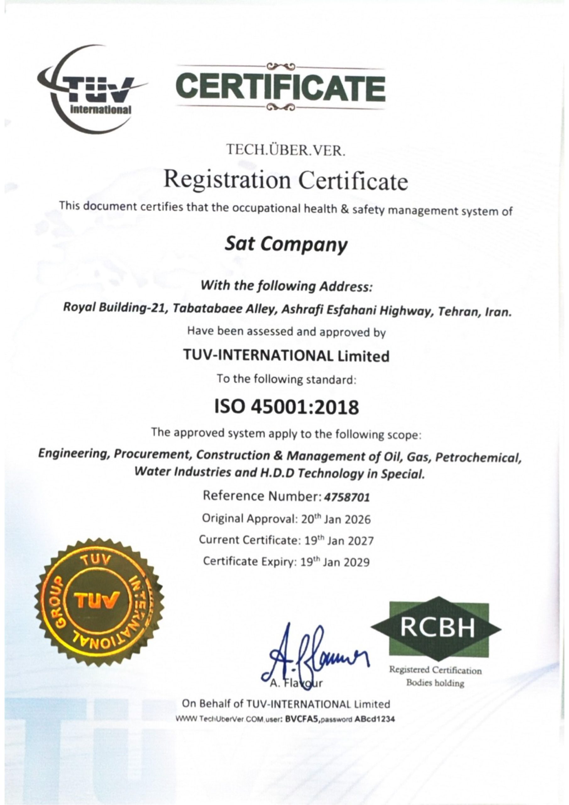 SAT Engineering Company International Certificate - Page 09